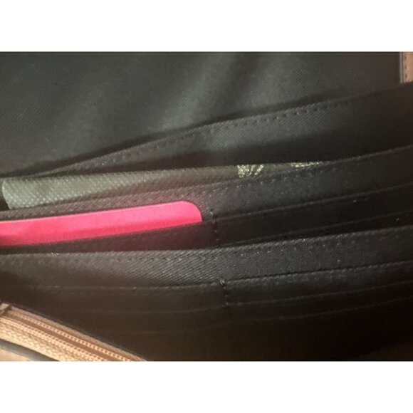 Vince Camuto Zosia Crossbody Bag Silver Chain Strap Wallet Pebbled Leather Pink - Picture 7 of 9